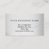 Personalisiertes Design Modernes Schlichtes Metall Visitenkarte (Rückseite)