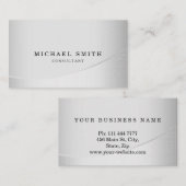 Personalisiertes Design Modernes Schlichtes Metall Visitenkarte (Vorne/Hinten)