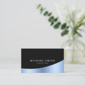 Personalisiertes Design Modernes Schlichtes Metall Visitenkarte (Stehend Vorderseite)