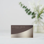 Personalisiertes Design Modernes Schlichtes Metall Visitenkarte (Stehend Vorderseite)