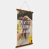 Personalisiertes Design Wandteppich Mit Holzrahmen (Gewinkelt)