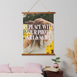 Personalisiertes Design Wandteppich Mit Holzrahmen
