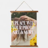 Personalisiertes Design Wandteppich Mit Holzrahmen (Vorderseite)