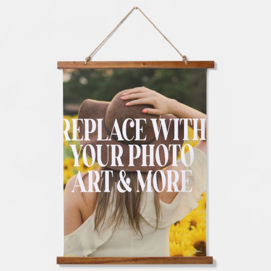 Personalisiertes Design Wandteppich Mit Holzrahmen (Vorderseite 3)