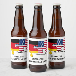 Personalisiertes DEUTSCHES AMERIKA Bierflaschenetikett