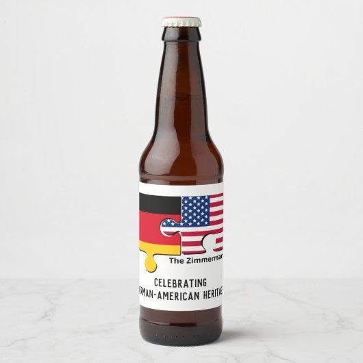 Personalisiertes DEUTSCHES AMERIKA Bierflaschenetikett (Vorderseite)
