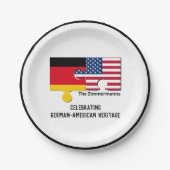Personalisiertes DEUTSCHES AMERIKA Pappteller (Vorderseite)