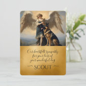 Personalisiertes deutsches Schäferhund-Loss-Beilei Karte (Stehend Vorderseite)