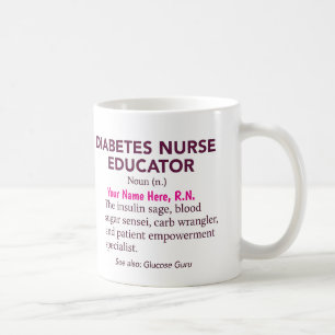 Personalisiertes Diabetes-Pflegepädagogin-Geschenk Kaffeetasse
