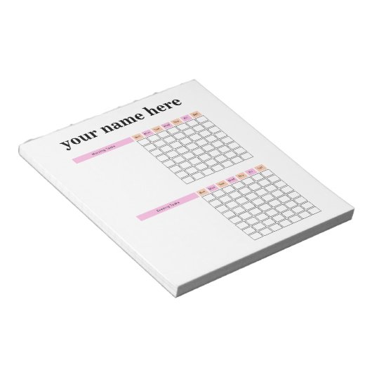 Personalisiertes Diagramm Editor Notizblock (angewinkelt)