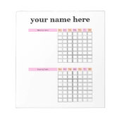 Personalisiertes Diagramm Editor Notizblock (Vorderseite)