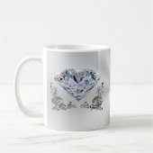 Personalisiertes DIAMOND-Frohes zum 60. Jahrestag  Kaffeetasse (Links)