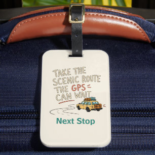 Personalisiertes 'Die landschaftlich schöne Route  Gepäckanhänger