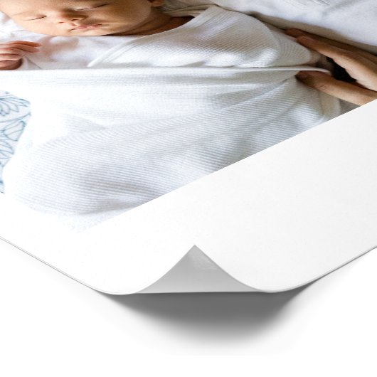 Personalisiertes Digitalfoto und Text Poster (Ecke)