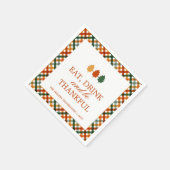 Personalisiertes Dinner zum Erntedank Serviette (Ecke)