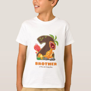 Personalisiertes Dino Birthday Tshirt für Bruder