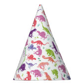 Personalisiertes Dinosaurier Geburtstagspartmuster Partyhütchen (Rechts)