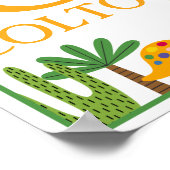 Personalisiertes Dinosaurier Kids Art Print Set Poster (Ecke)