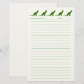 Personalisiertes Dinosaurier-liniertes Schreibware Briefpapier (Vorne/Hinten)