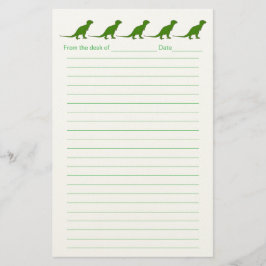 Personalisiertes Dinosaurier-liniertes Schreibware Briefpapier