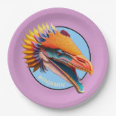 Personalisiertes Dinosaurier Party 9" Rundpapier T Pappteller (Vorderseite)