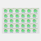 Personalisiertes Dinosaurier-Party Geschenkpapier Set (Vorderseite 2)