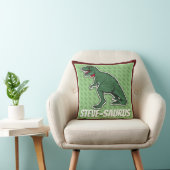 personalisiertes Dinosaurierkissen - grüner T-Rex Kissen (Stuhl )