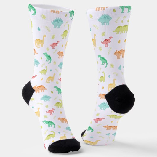 Personalisiertes Dinosauriermuster Socken (Gewinkelt)