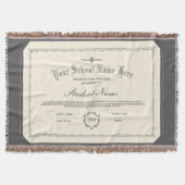 Personalisiertes Diplom Traditionelle Kohle Decke (Vorderseite)