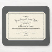 Personalisiertes Diplom Traditionelle Kohle Mousepad (Vorne)