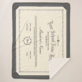 Personalisiertes Diplom Traditionelle Kohle Sherpadecke (Vorderseite)