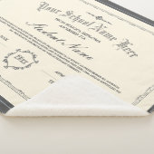 Personalisiertes Diplom Traditionelle Kohle Sherpadecke (3/4)