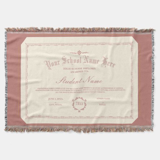 Personalisiertes Diplom Traditionelles Soft Red Decke (Vorderseite)