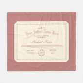 Personalisiertes Diplom Traditionelles Soft Red Fleecedecke (Vorderseite (Horizontal))