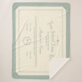 Personalisiertes Diplom Traditionelles weiches Grü Sherpadecke (Vorderseite)