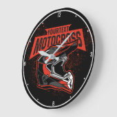 Personalisiertes Dirt Bike Motocross Racing Helm Große Wanduhr (Winkel)