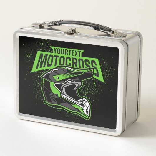 Personalisiertes Dirt Bike Motocross Racing Helm Metall Brotdose (Vorderseite)
