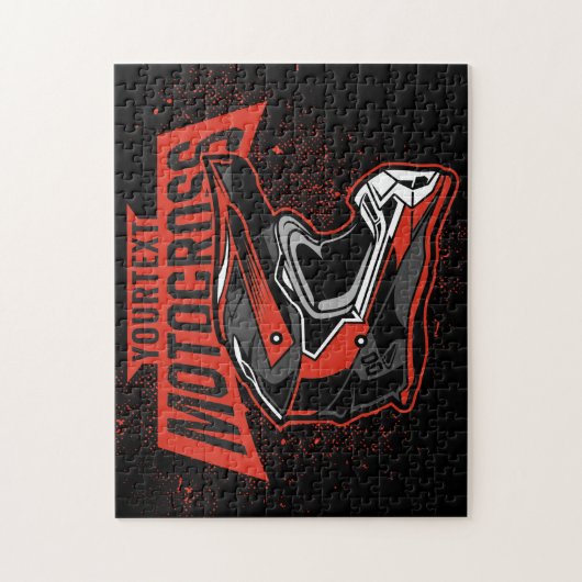 Personalisiertes Dirt Bike Motocross Racing Helm Puzzle (Vertikal)