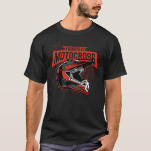 Personalisiertes Dirt Bike Motocross Racing Helm T-Shirt