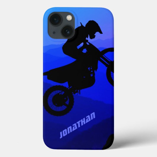 Personalisiertes Dirt Bike Night Ride Motocross Case-Mate iPhone Hülle (Rückseite)