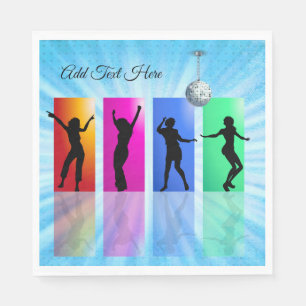 Personalisiertes Disco-Party-Retro Servietten