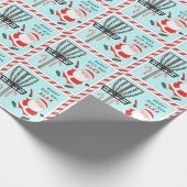 Personalisiertes Disk Golf Holiday Geschenk Geschenkpapier (Ecke)