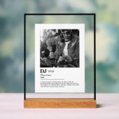 Personalisiertes DJ Dictionary Definition Foto-Ges Acrylschild (Neutral)