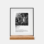 Personalisiertes DJ Dictionary Definition Foto-Ges Acrylschild (Vorderseite)