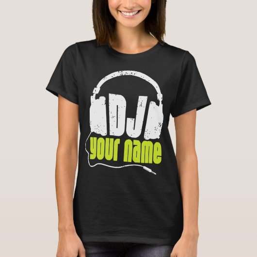 Personalisiertes DJ irgendeine T-Shirt (Vorderseite)