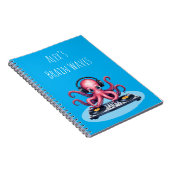 Personalisiertes DJ-Oktopus-Brain-Waves-Design Notizblock (Rechte Seite)