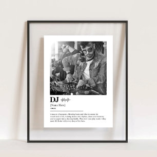 Personalisiertes DJ-Wörterbuch-Definitionsfoto-Ges Acrylschild