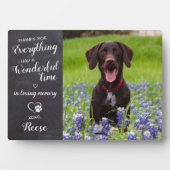 Personalisiertes Dog-Memorial für das Tier-Verlust Fotoplatte (Vorderseite)