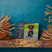 Personalisiertes Dog-Memorial für das Tier-Verlust Fotoplatte (Seite)