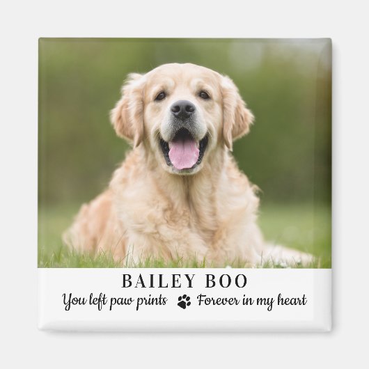 Personalisiertes Dog-Memorial-Geschenk Benutzerdef Magnet (Vorne)